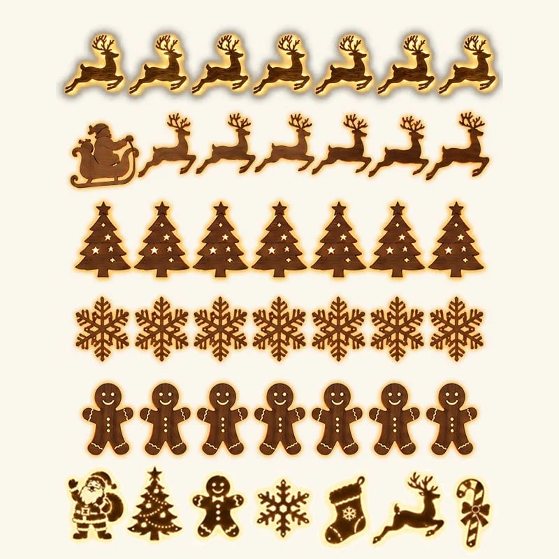 LED Christmas wall décor theme options