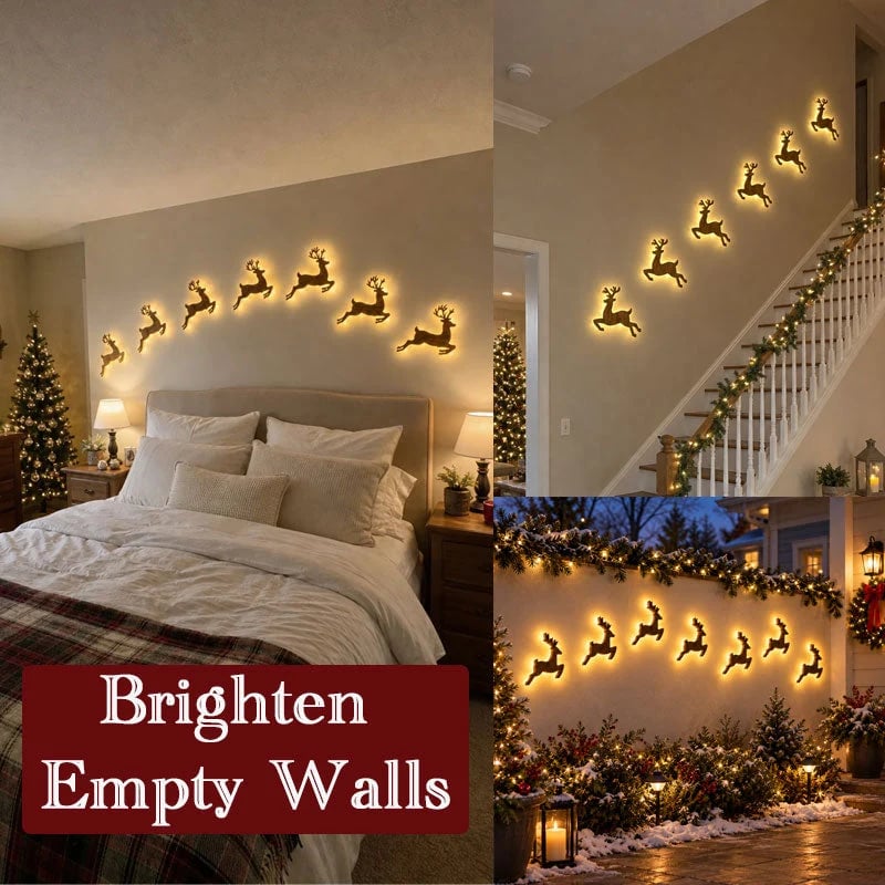 LED Christmas wall décor for a bedroom and stairway