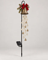 Solar-Weihnachtsglocke mit Lichtkaskade – 60 cm Gartenstecker