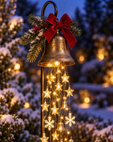 Solar-Weihnachtsglocke mit Lichtkaskade – 60 cm Gartenstecker