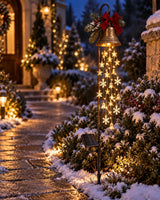 Solar-Weihnachtsglocke mit Lichtkaskade – 60 cm Gartenstecker