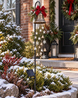 Solar-Weihnachtsglocke mit Lichtkaskade – 60 cm Gartenstecker