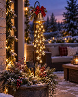 Solar-Weihnachtsglocke mit Lichtkaskade – 60 cm Gartenstecker