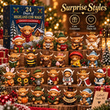 Highland cow advent calendar surprise figure styles