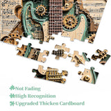Gears and Strings thick cardboard puzzle pieces