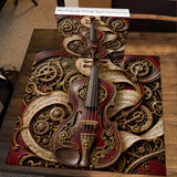 Antique Cog Symphony steampunk violin jigsaw puzzle