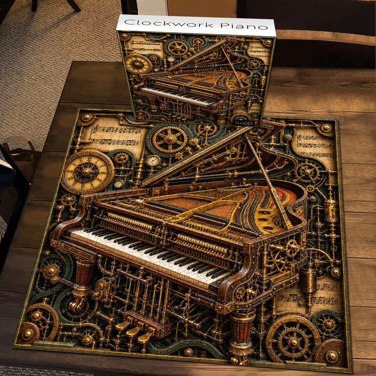 Clockwork Piano steampunk jigsaw puzzle