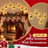 LED Christmas reindeer wall décor set