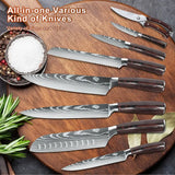 15-Piece Professional Knife Block Set with Acacia Wood Block