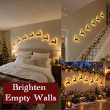 LED Christmas wall décor for a bedroom and stairway