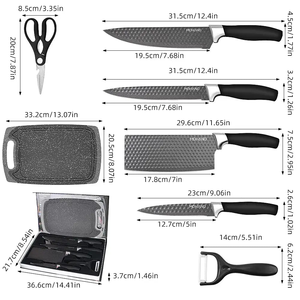High Carbon Stainless Steel Chef Knife Set