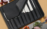 9-Piece German Steel Knife Set with Roll Bag