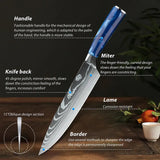 9-Piece High Carbon Steel Knife Set with Roll Bag