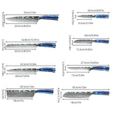 9-Piece High Carbon Steel Knife Set with Roll Bag