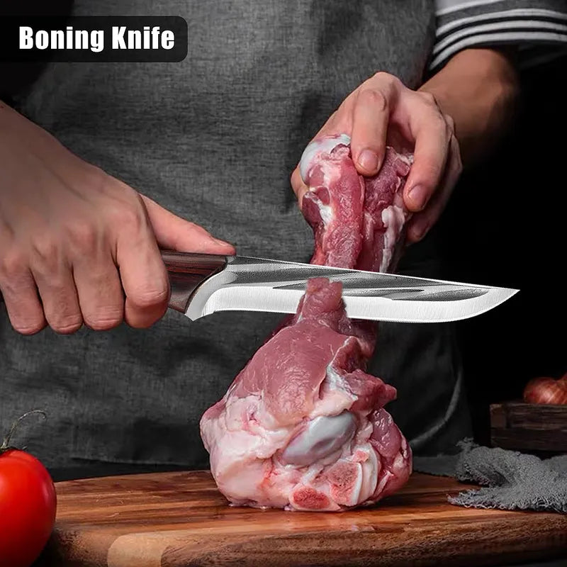 3-Piece Forged Butcher Knife Set with Sheaths